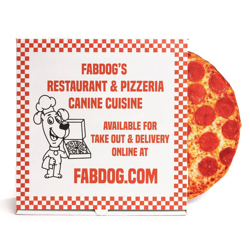 10" Pizza Squeaky Dog Toy - Lockwood Shop - fabdog