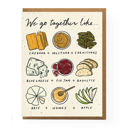Cheese Pairing Love Greeting Card - Lockwood Shop - Boss Dotty Paper Co