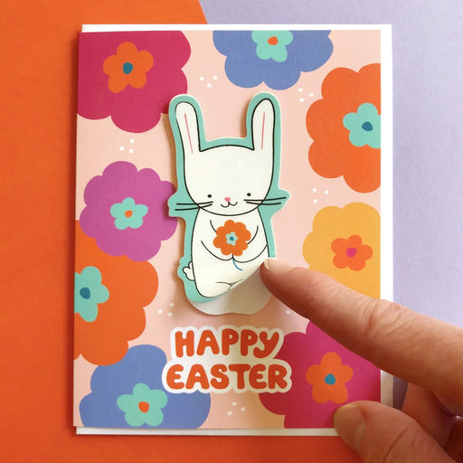 Easter Bunny Sticker Card - Lockwood Shop - Night Owl Paper Goods