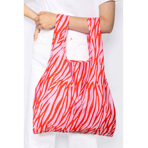 Med Recycled Reusable Bag - Pink/Red Zebra - Lockwood Shop - Kind Bags