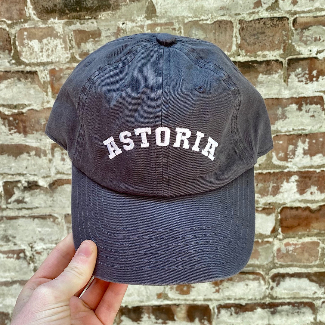 Astoria Arch Hat- Dark Grey w/ White