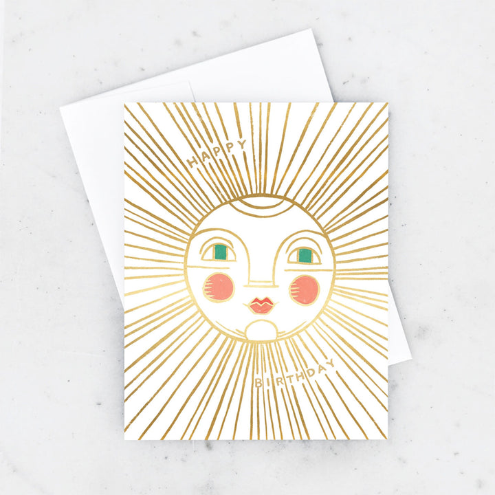 Golden Sun Birthday Card