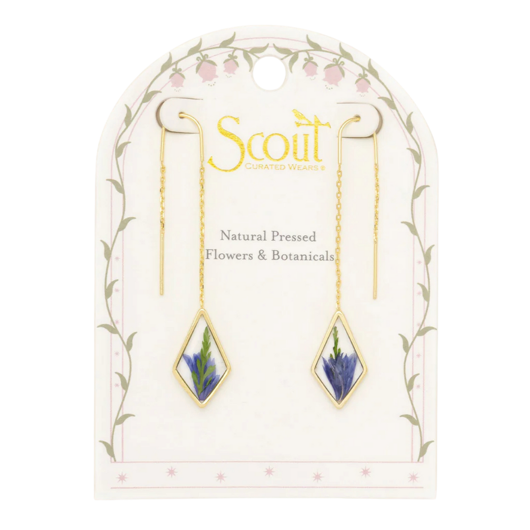 Pressed Flower Thread Earring
