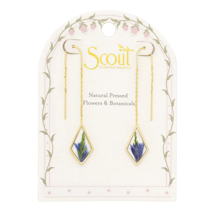 Pressed Flower Thread Earring
