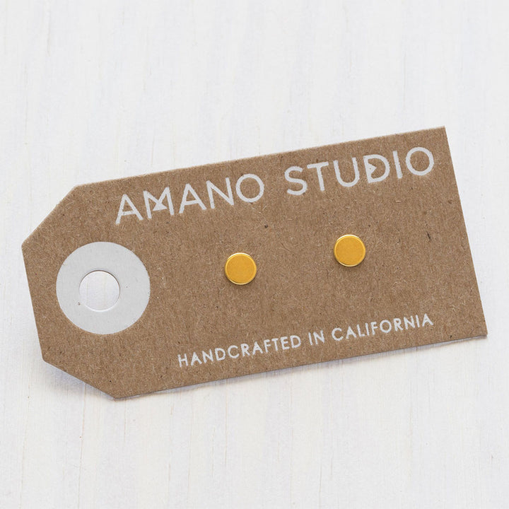 Gold Amano Studs - Dot Studs
