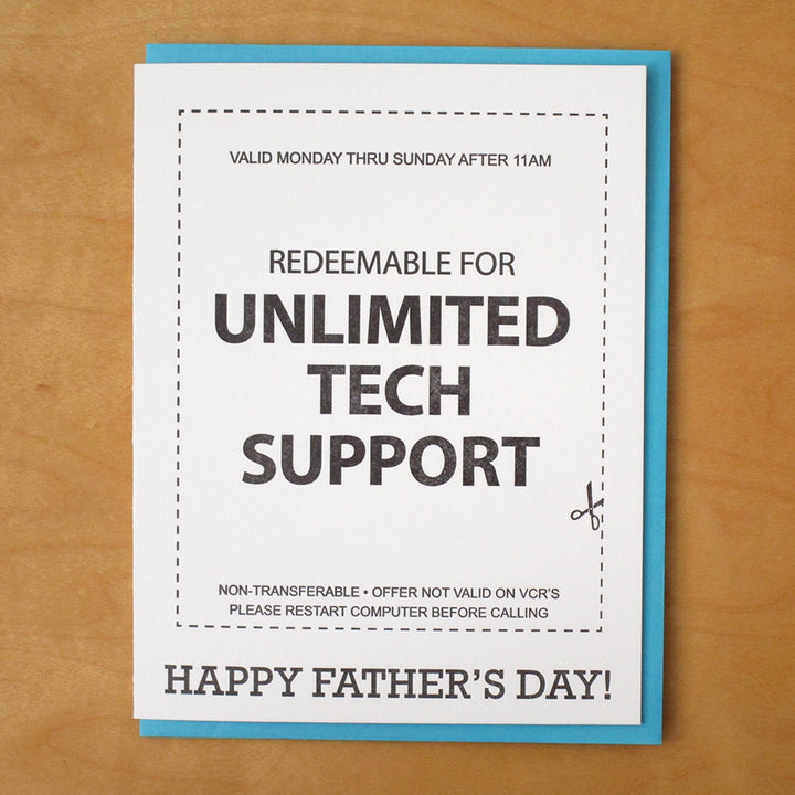 Tech Support Dad Greeting Card