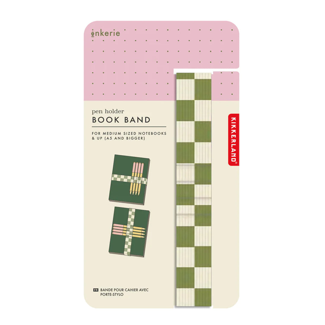 Green Checker Pen Holder Book Band
