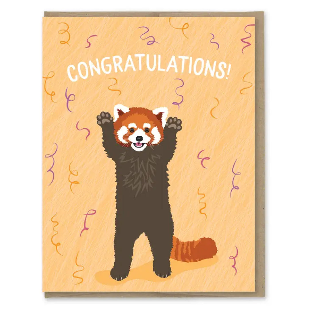 Red Panda Congratulations Greeting Card