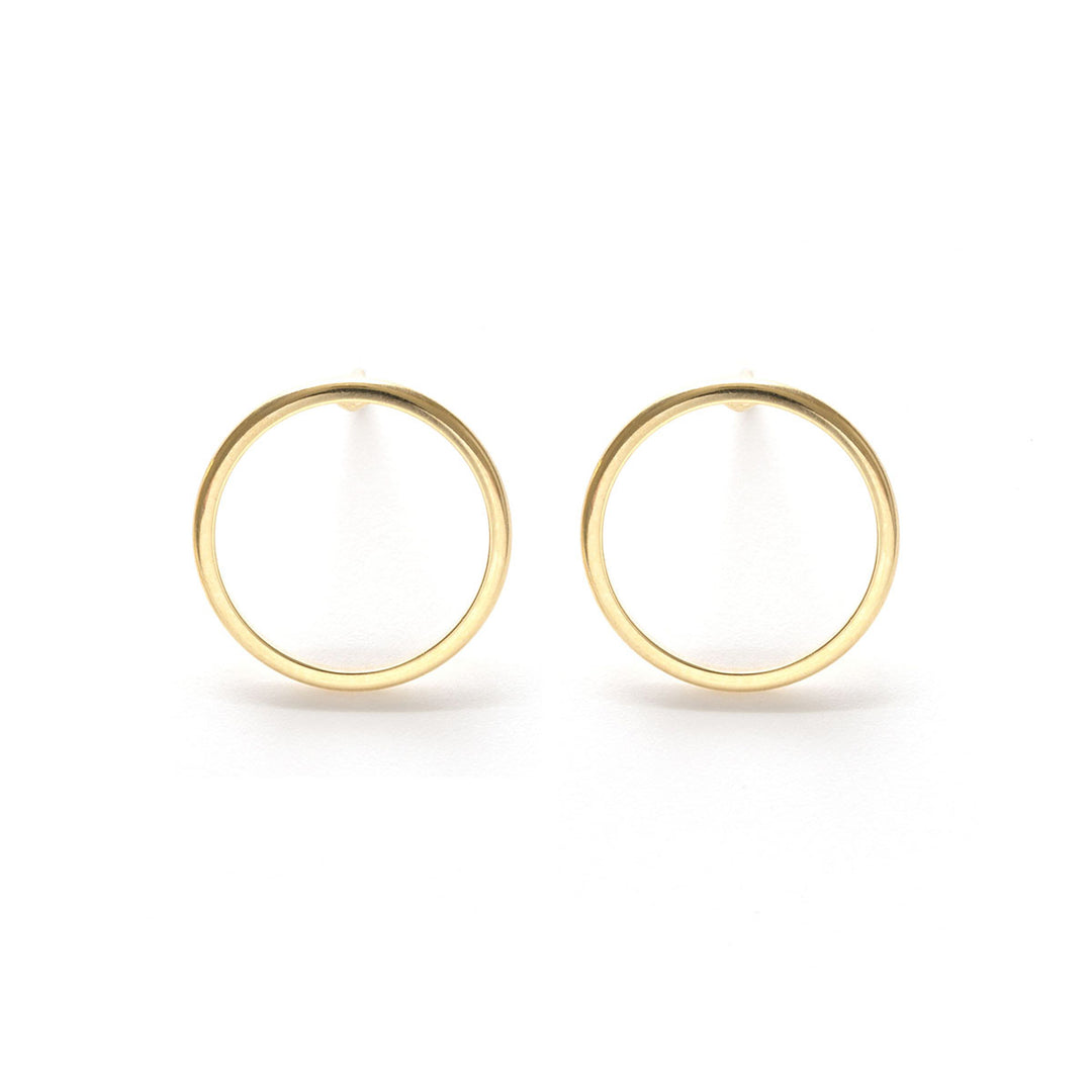 Gold Amano Studs - Modern Circle Studs
