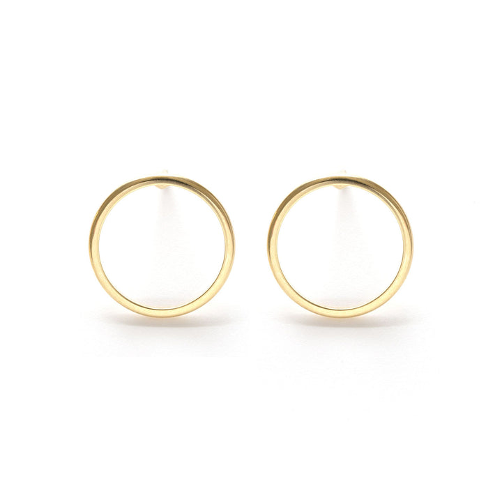 Gold Amano Studs - Modern Circle Studs