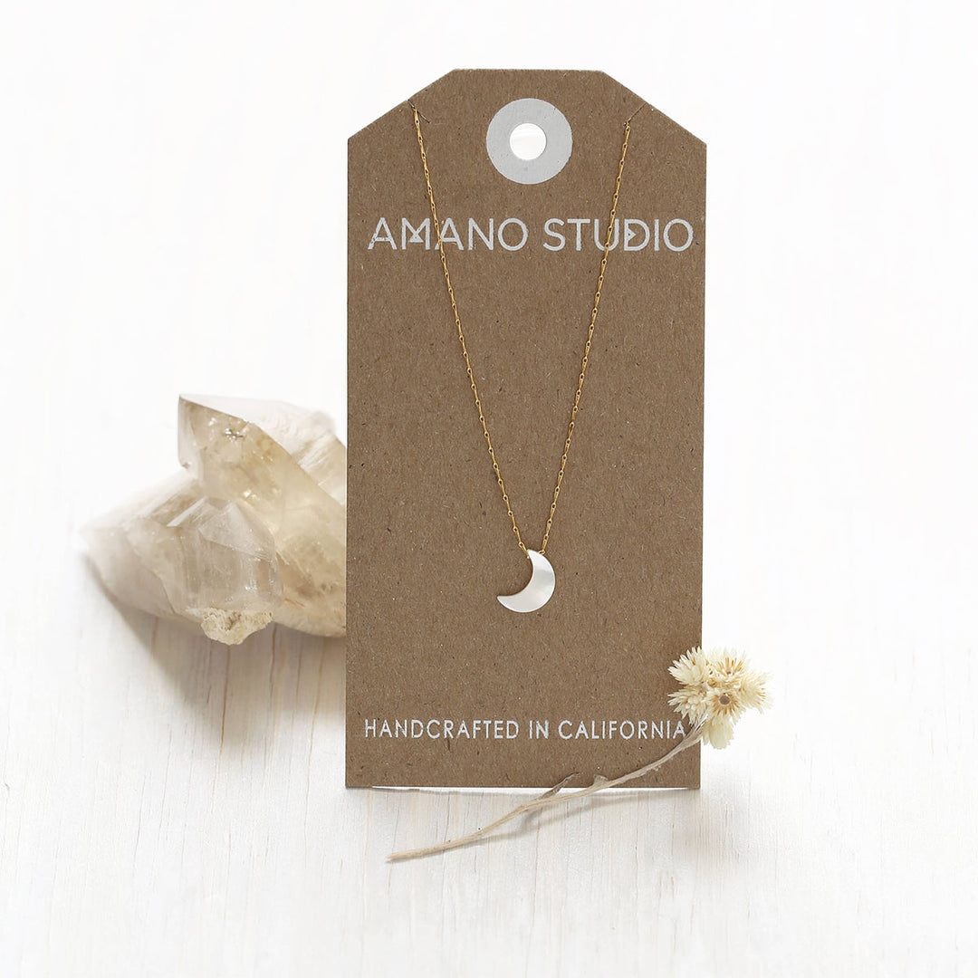 Mother of Pearl Moon Necklace