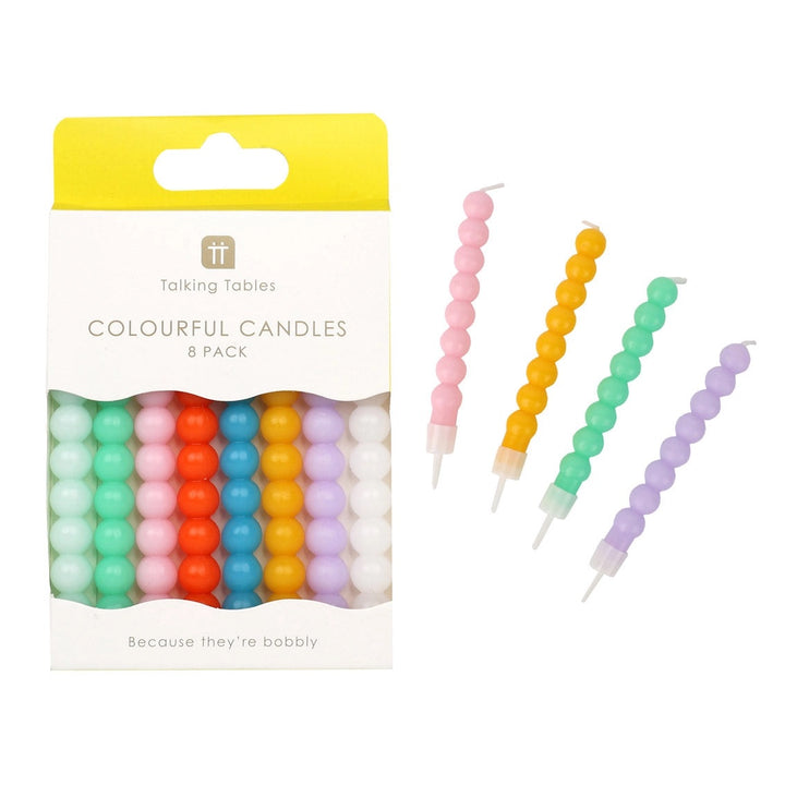 Bright Bobbles Birthday Candles - 8 Pack