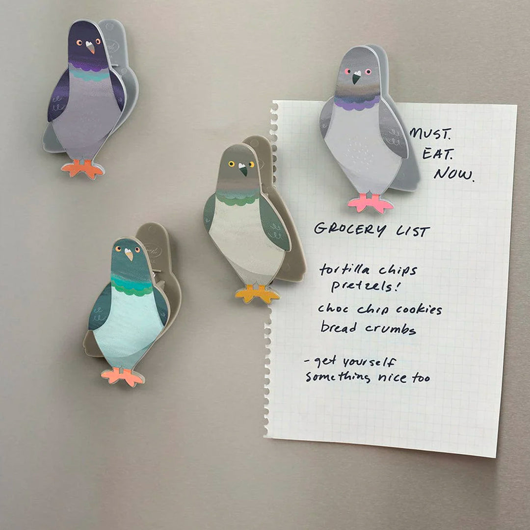 Peckish Pigeon Magnetic Bag Clips