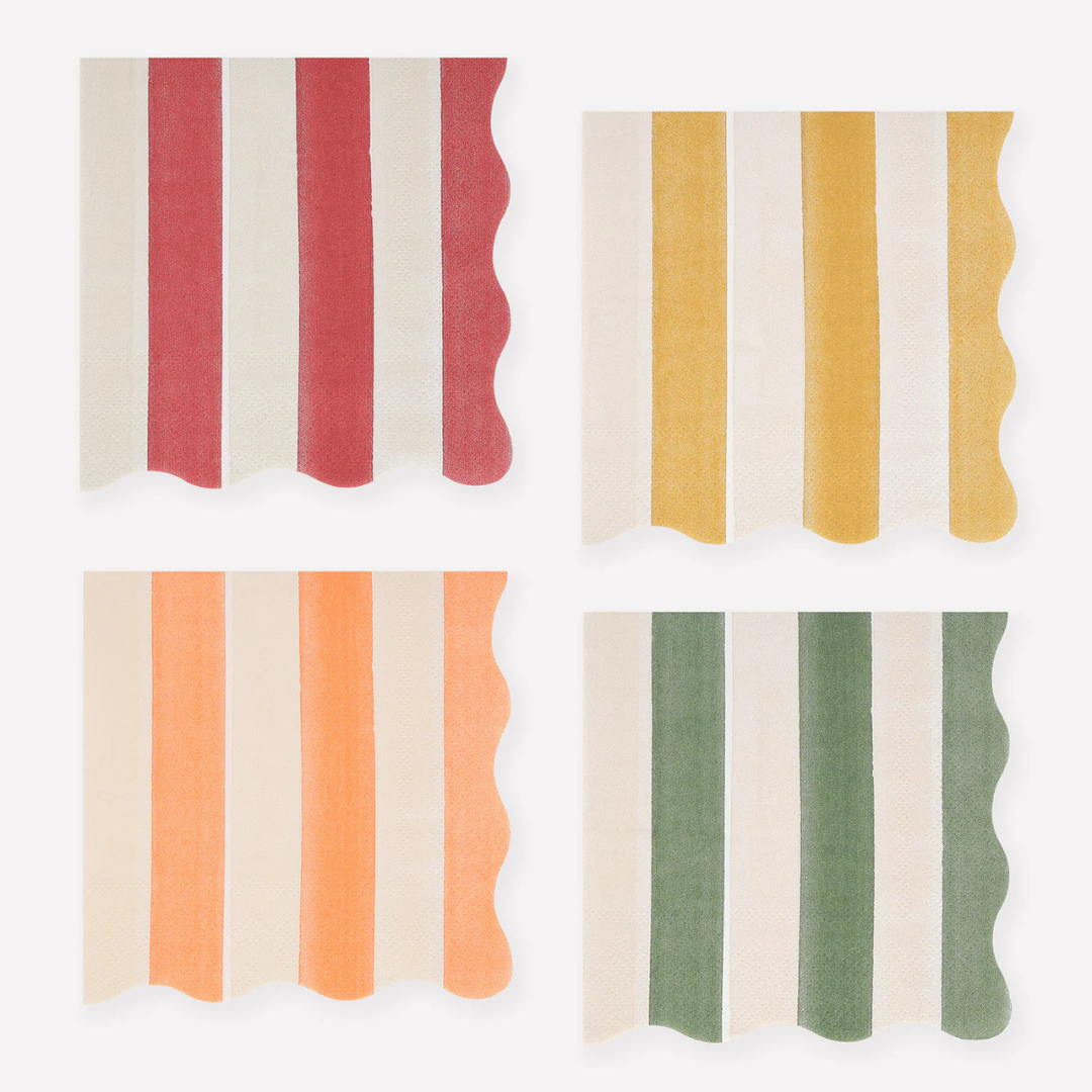 Fall Stripe Sm Napkins