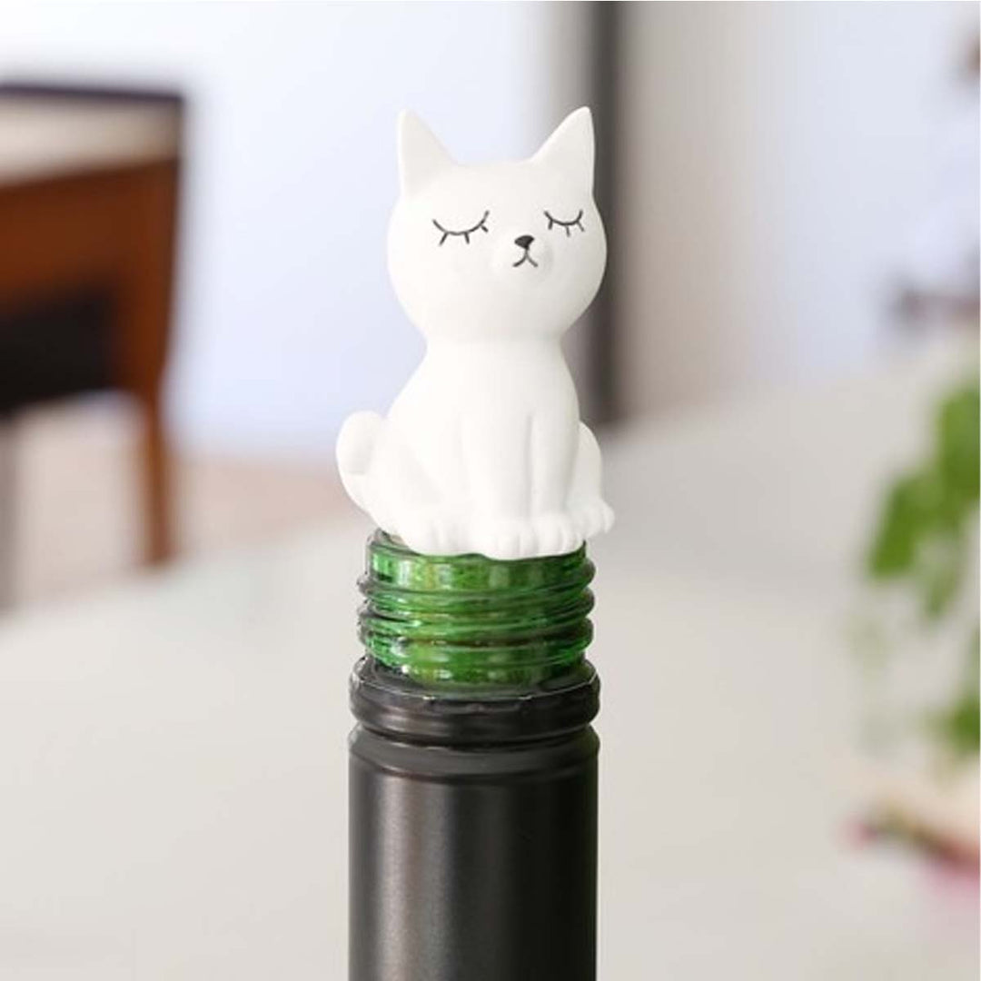 Seated Cat Bottle Stopper
