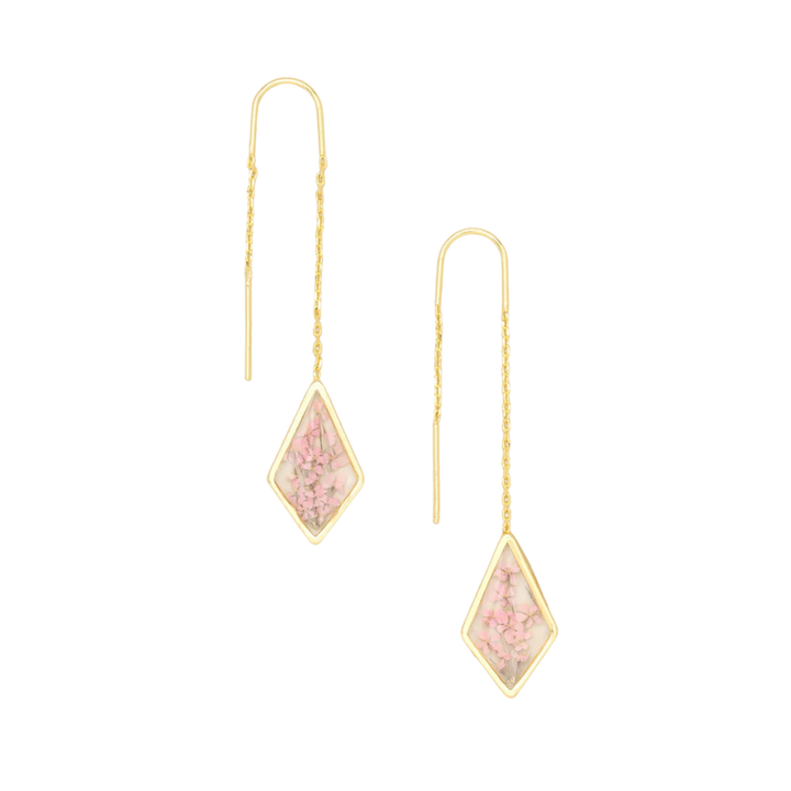 Pressed Flower Thread Earring