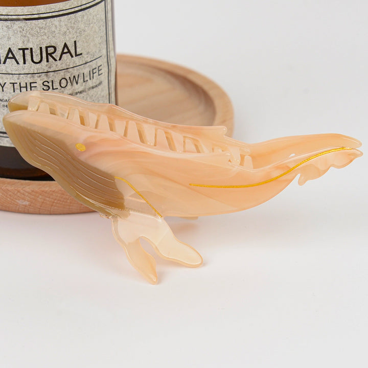 Whale Acetate Hair Claw