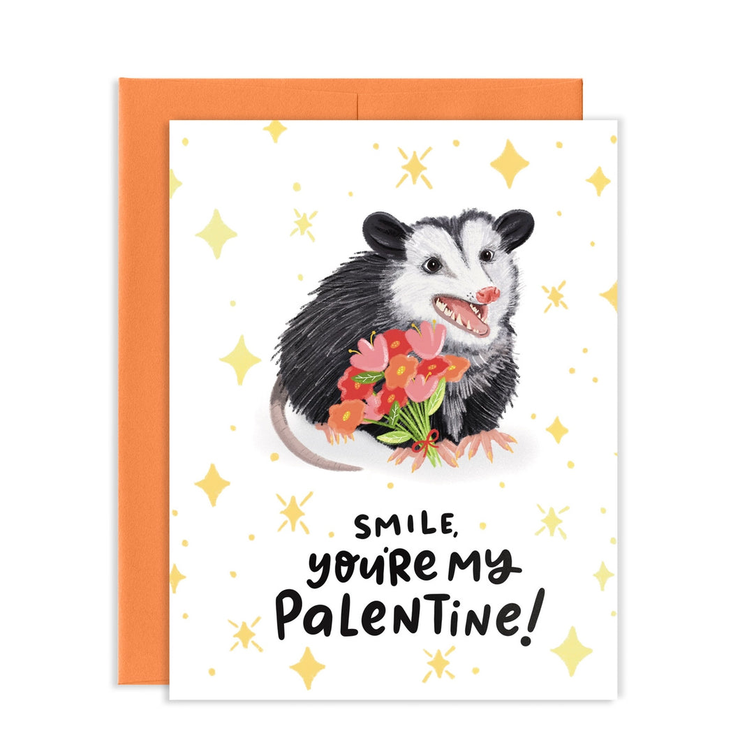 Opossum Palentine Greeting Card