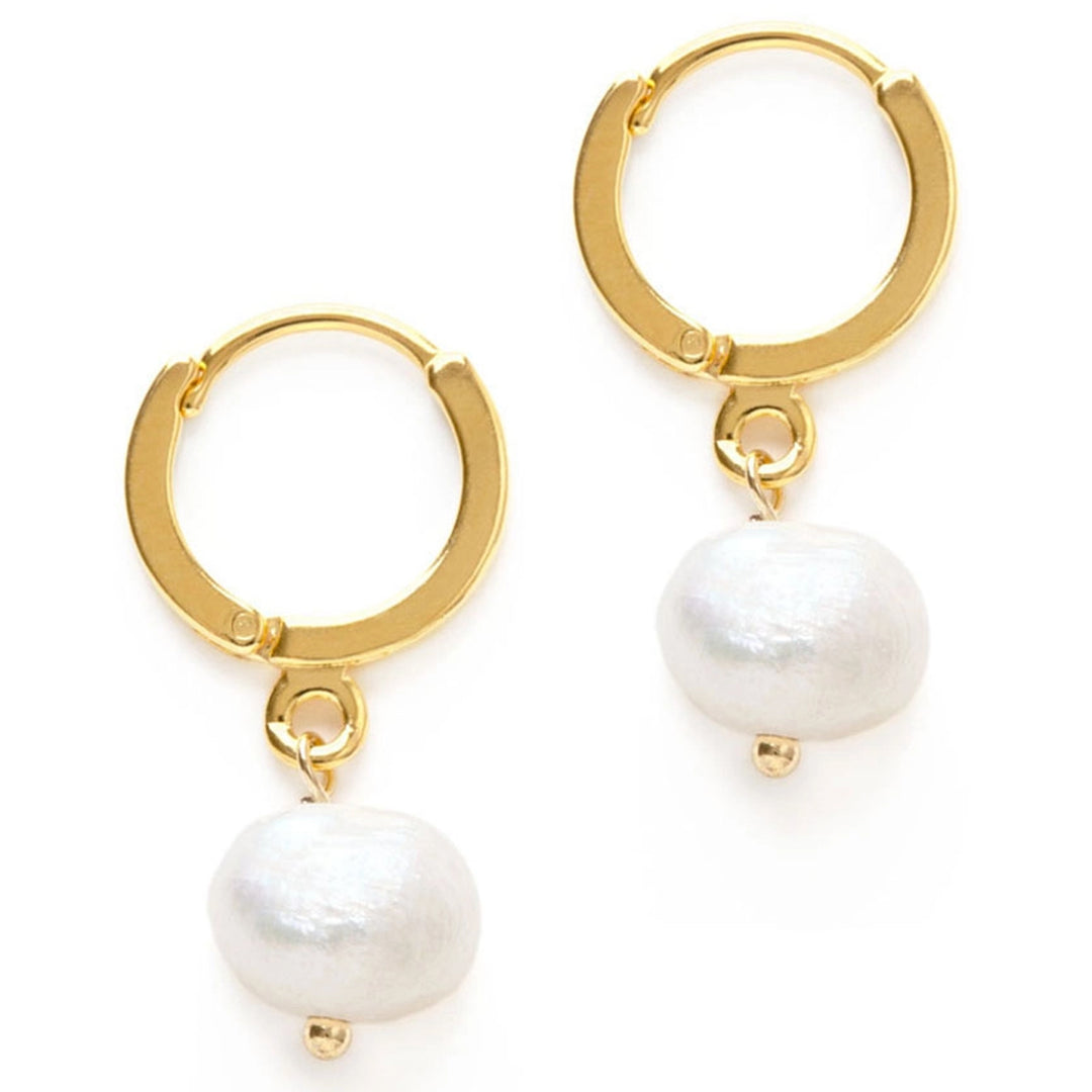 Freshwater Pearl Huggie Hoops