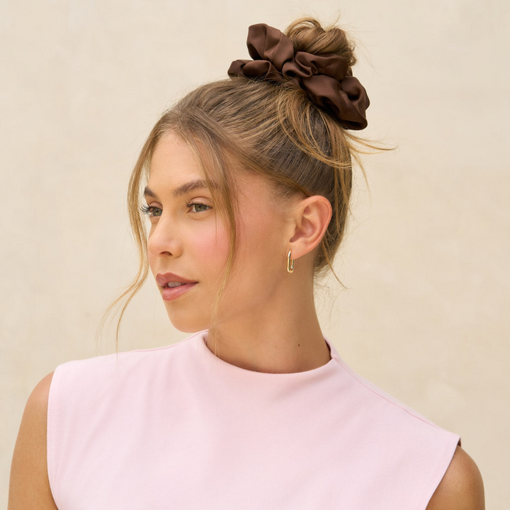 Black &amp; Chocolate Oversized Scrunchies