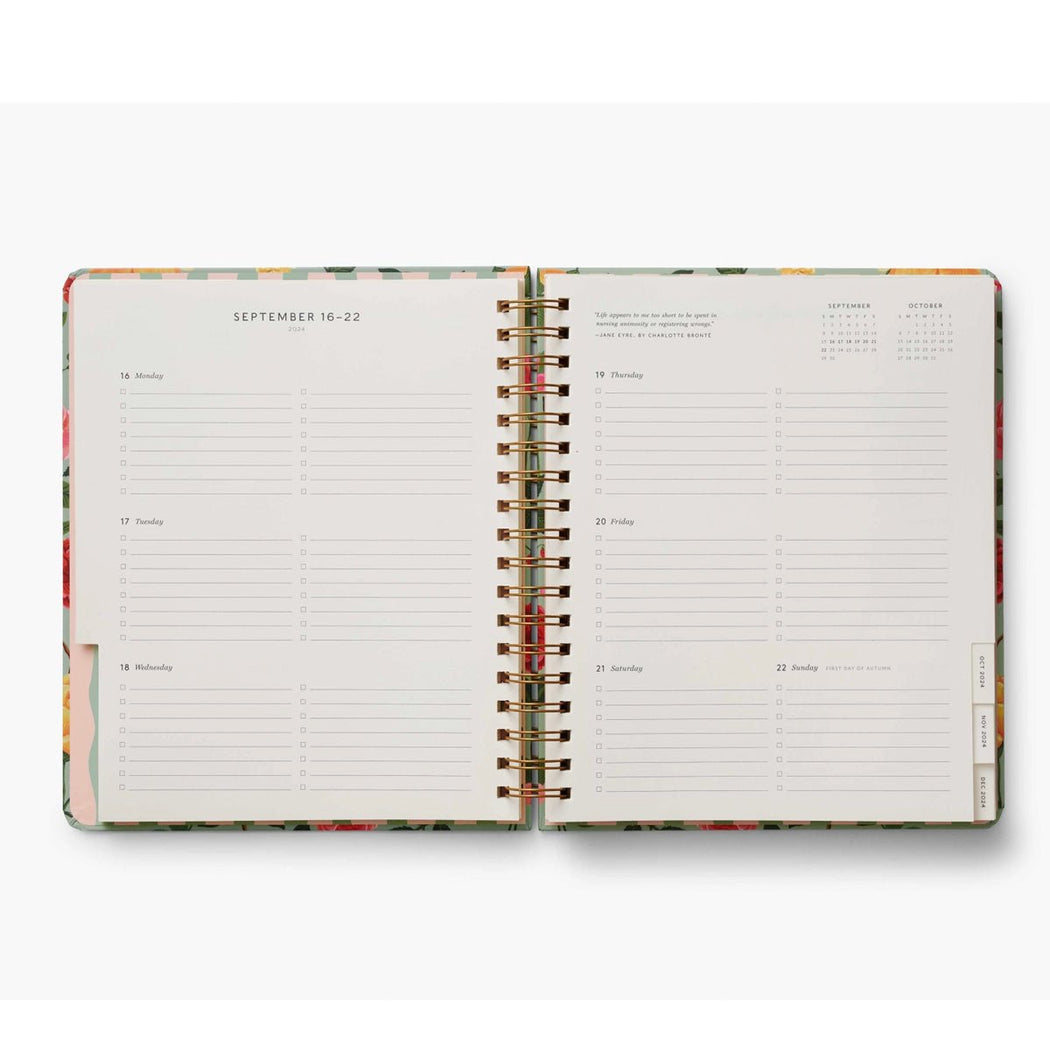 2024 - 2025 Roses Hardcover Spiral Planner - Lockwood Shop - Rifle