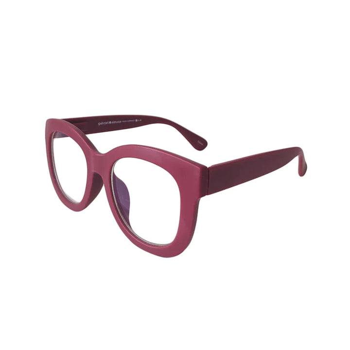 Helen Blue Light Blocker Glasses - Matte Currant