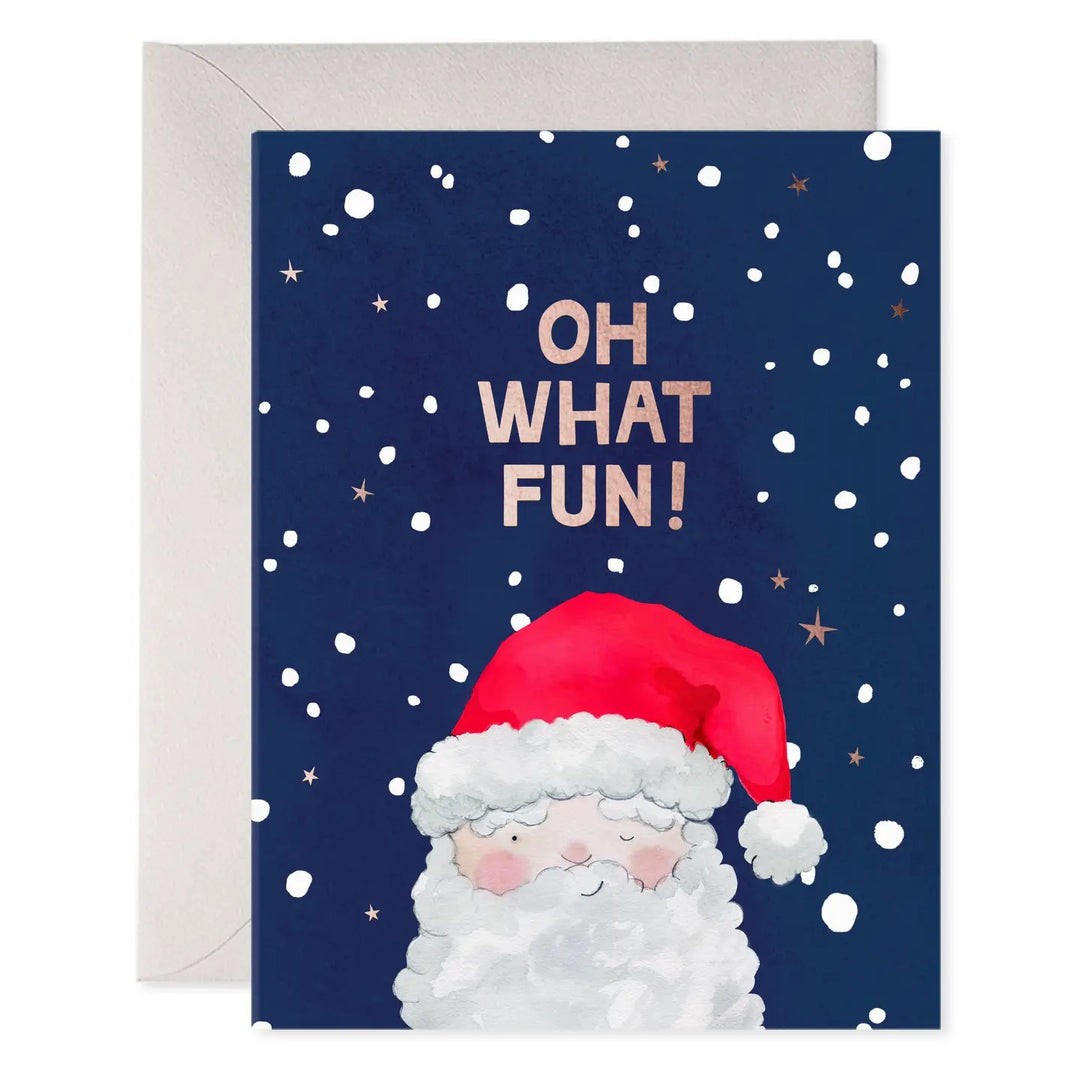 Oh What Fun Santa Greeting Card