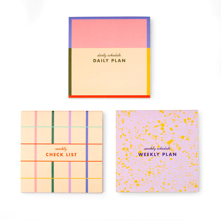 Inkerie Set of 3 Sticky Note Memo Pads