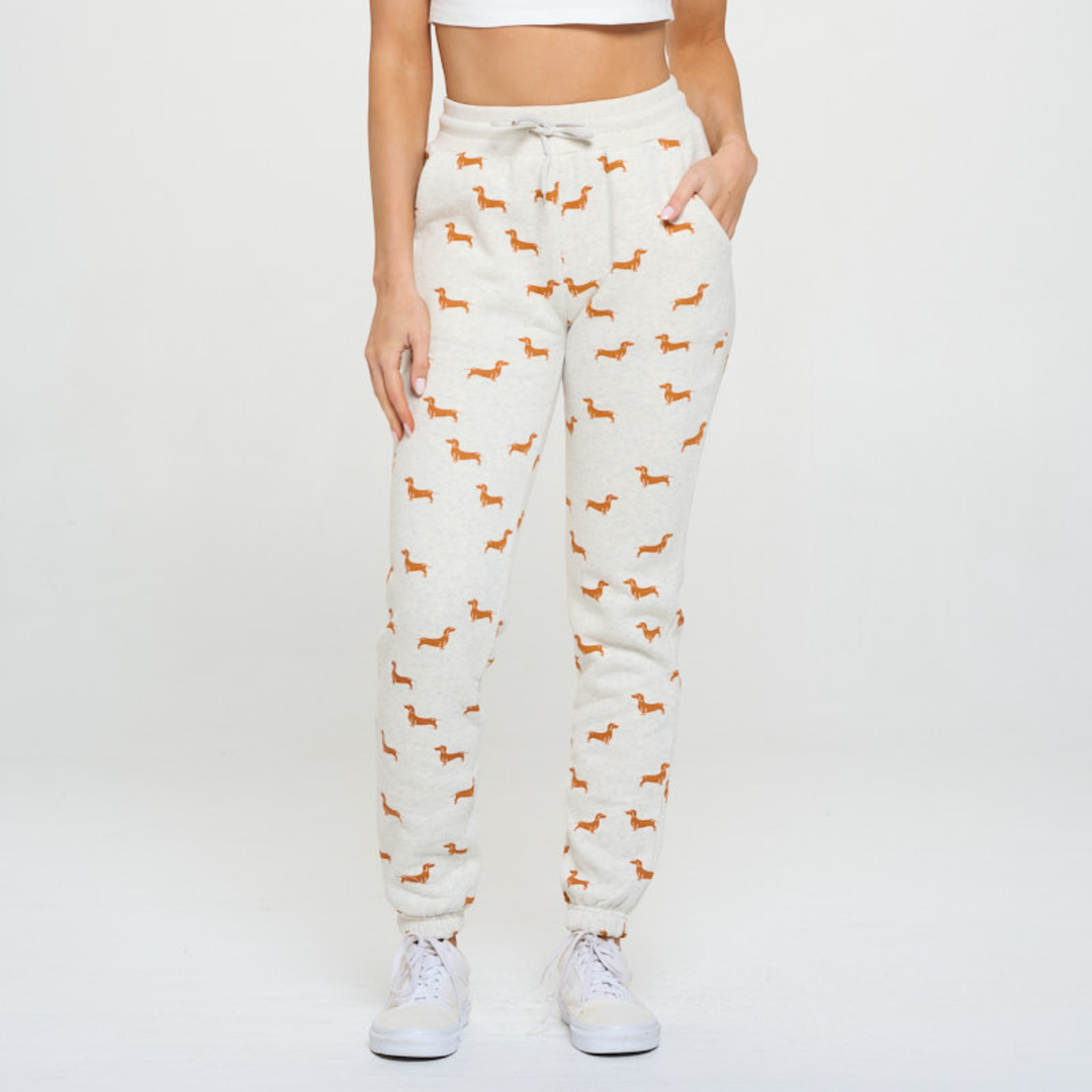 All Over Wiener Dog Sweatpants