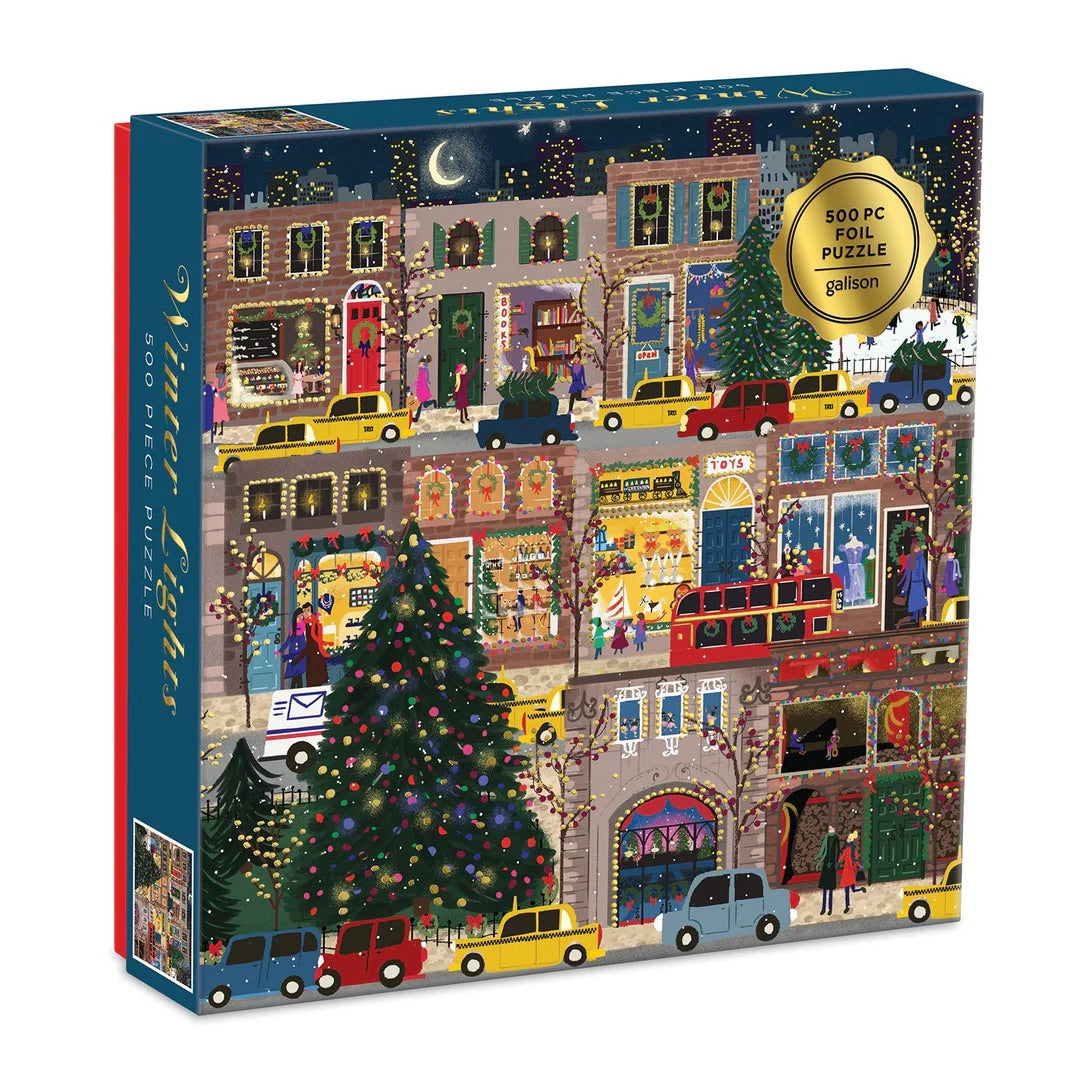 Galison Winter Lights Foil Puzzle 500pc