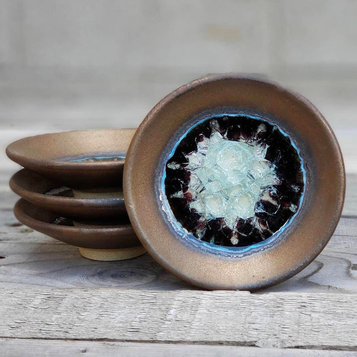 Cracked Glass Wasabi Dipping Bowl