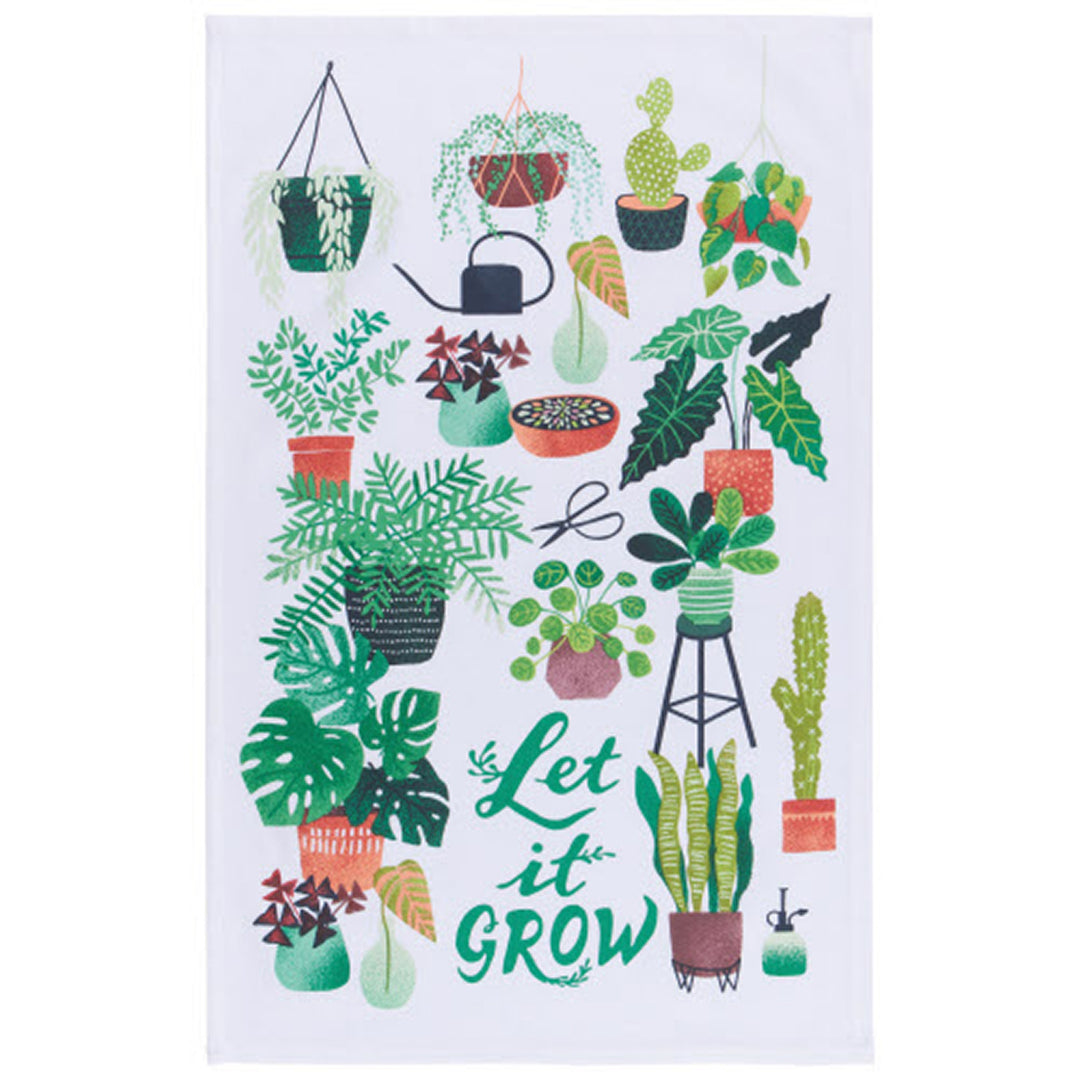 Let it Grow Printed Dish Towel