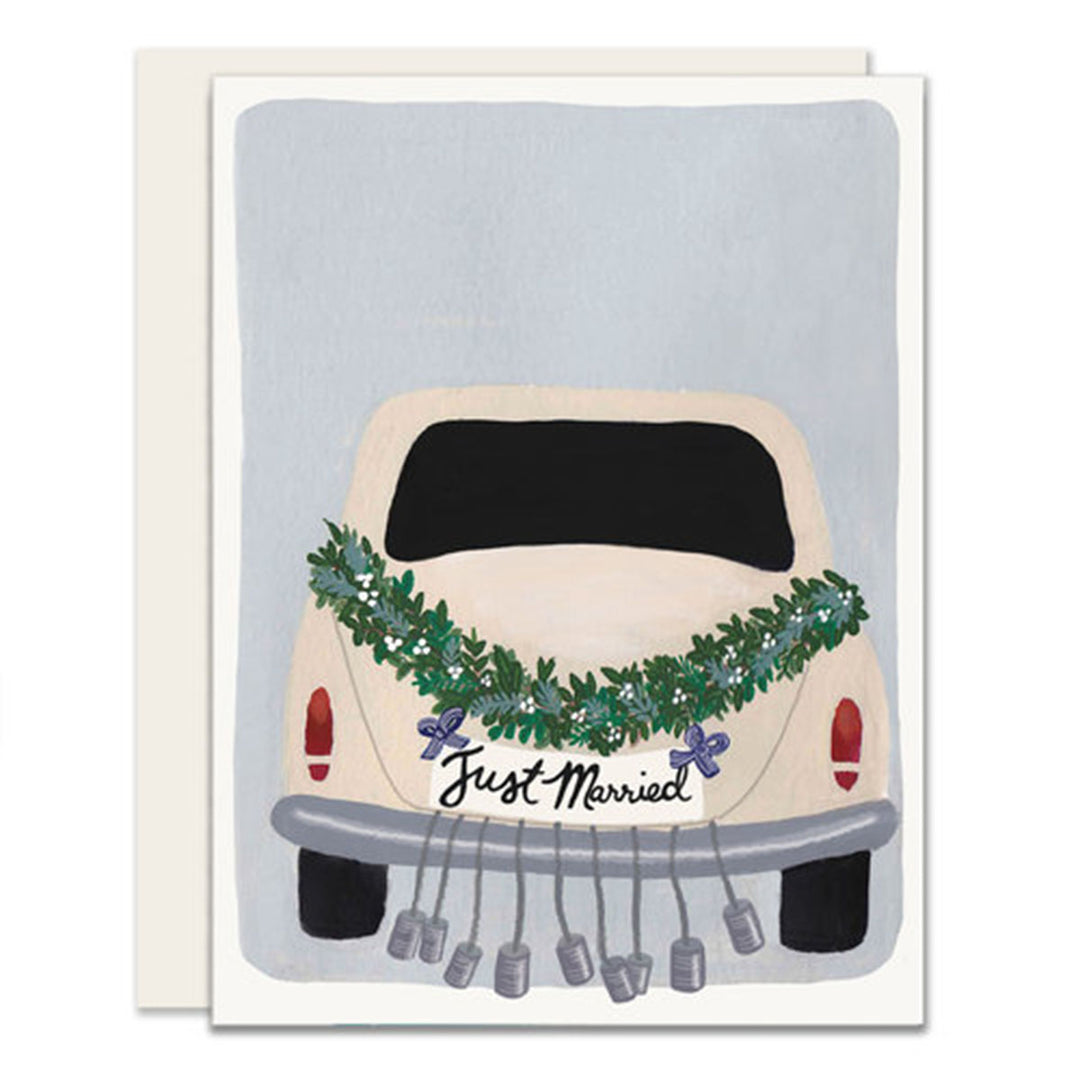 Getaway Car Wedding Greeting Card