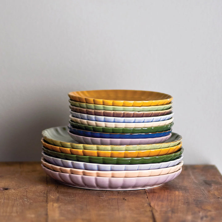 Stoneware Fluted Plate