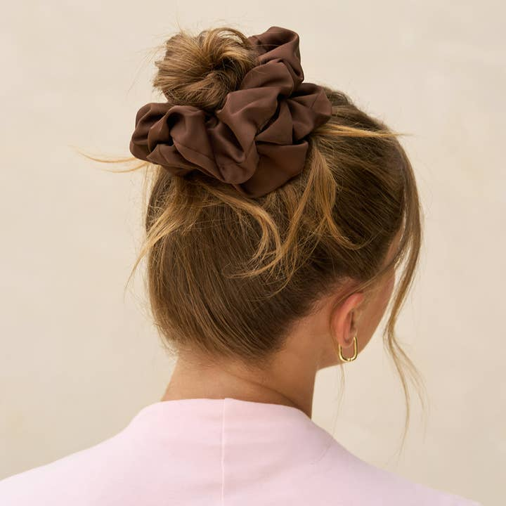 Black &amp; Chocolate Oversized Scrunchies