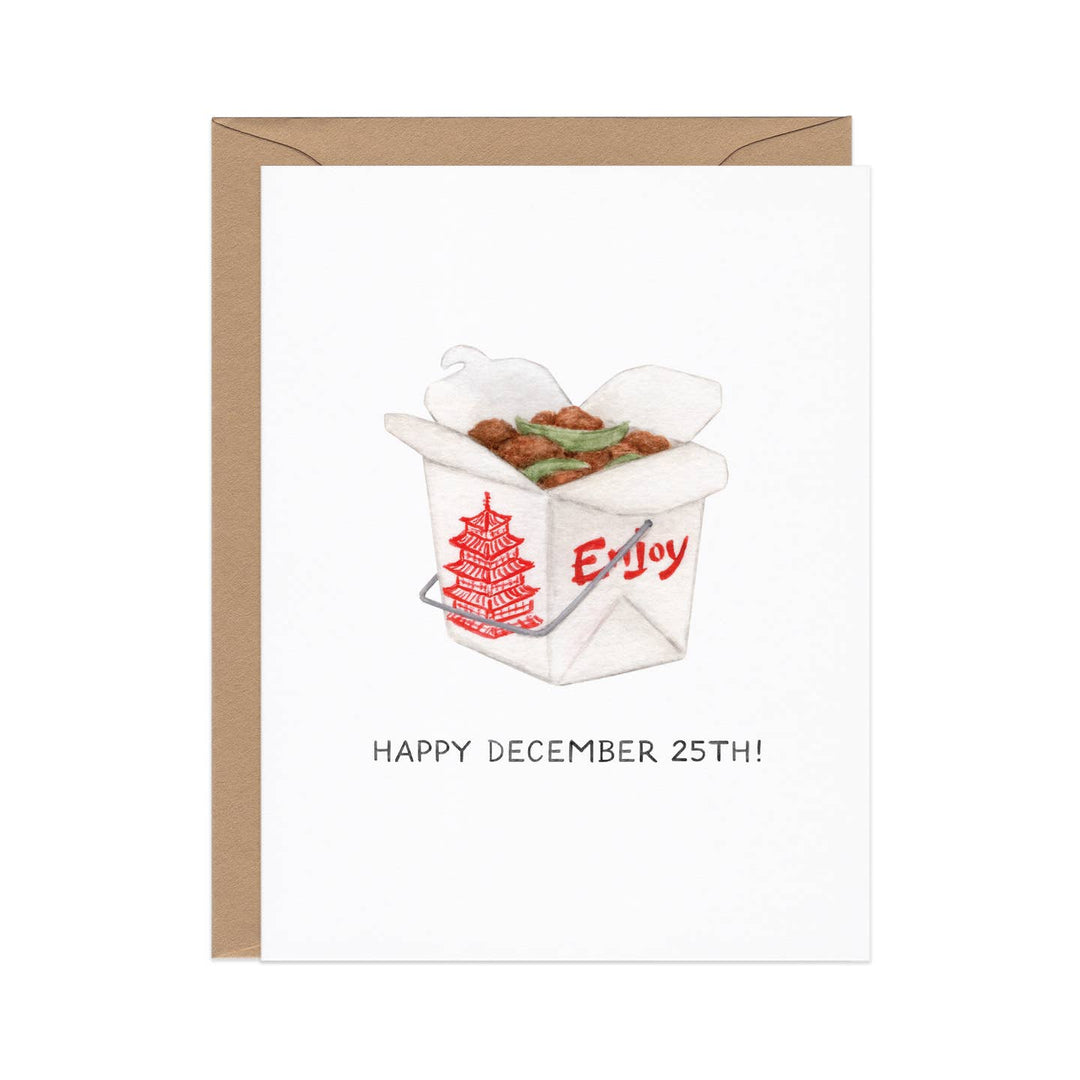 Card with a takeout container illustration and &