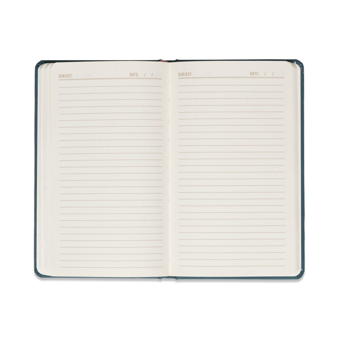 Teal Moon Cloth Covered Journal