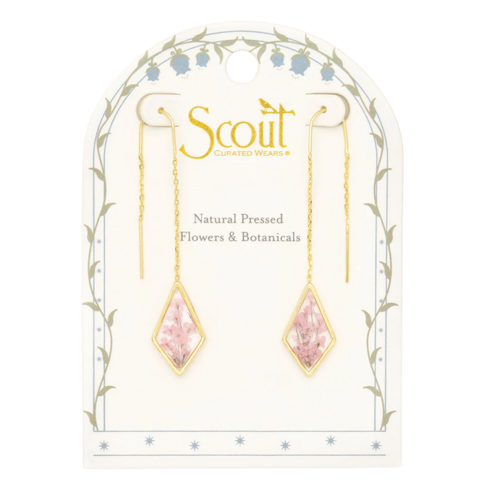 Pressed Flower Thread Earring