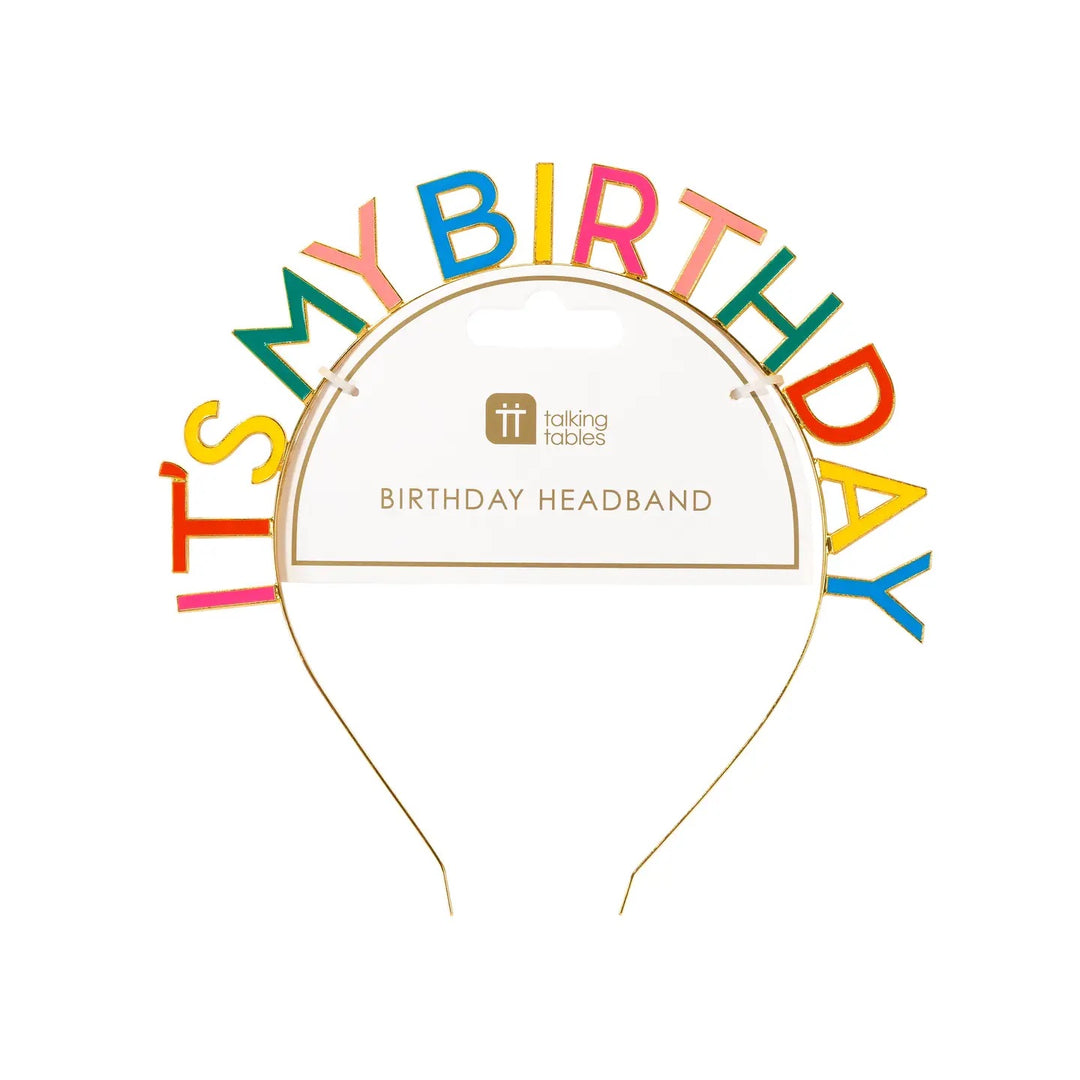 Rainbow BDay Headband
