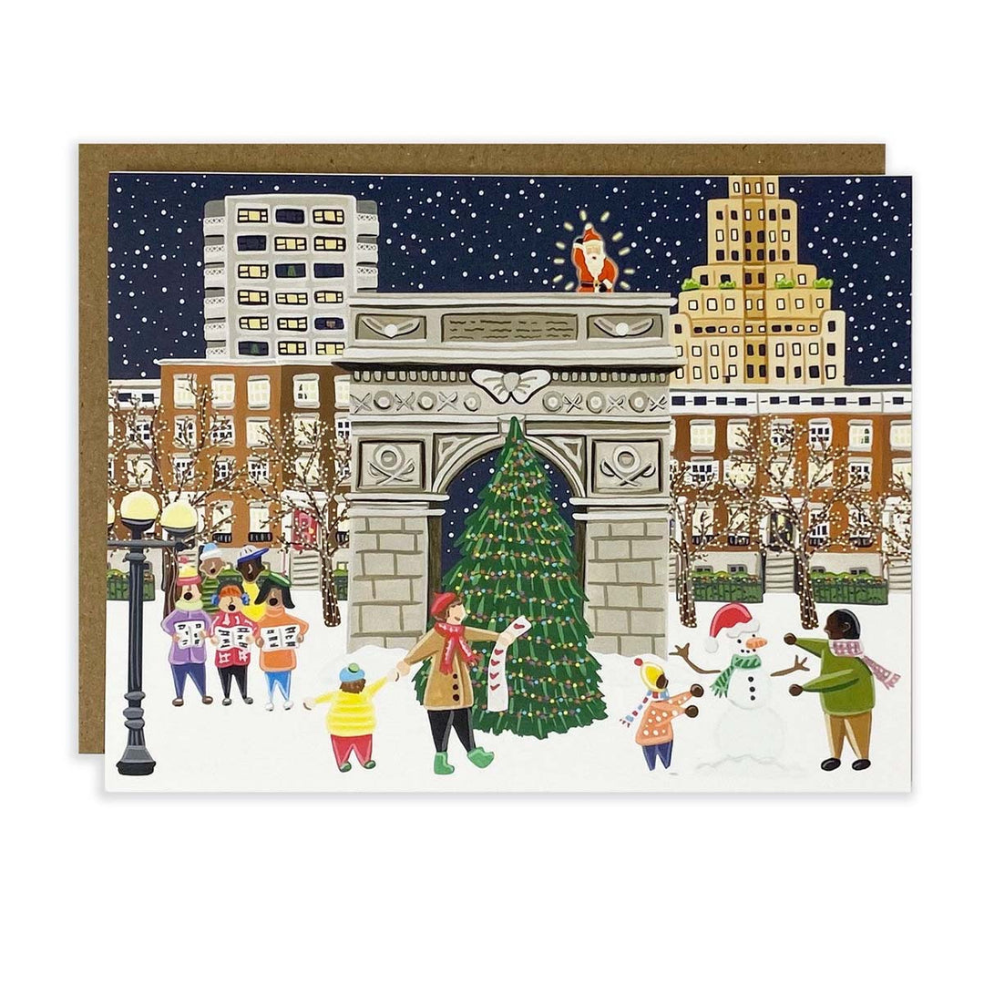 Village Holiday Greeting Card