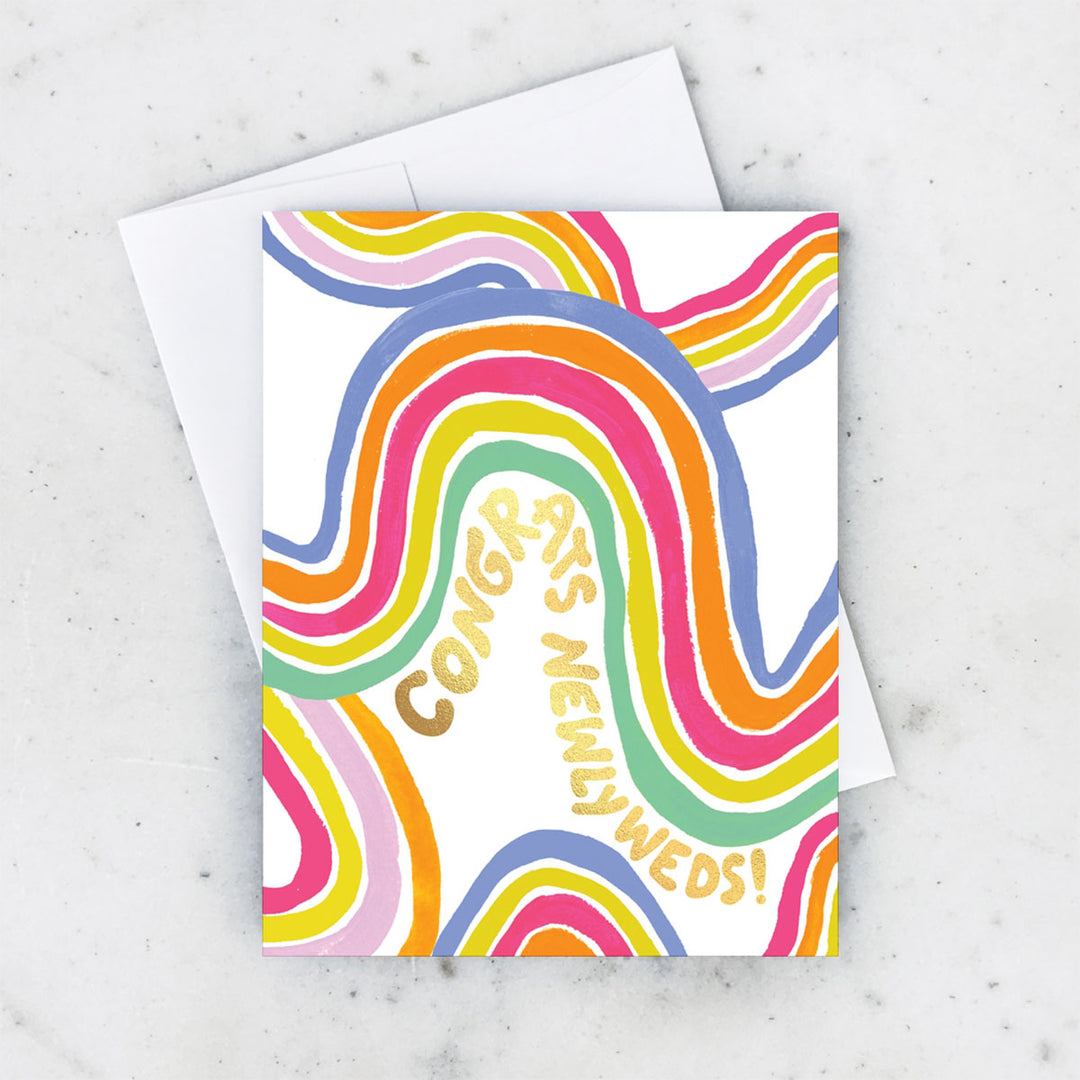 Groovy Newlyweds Greeting Card
