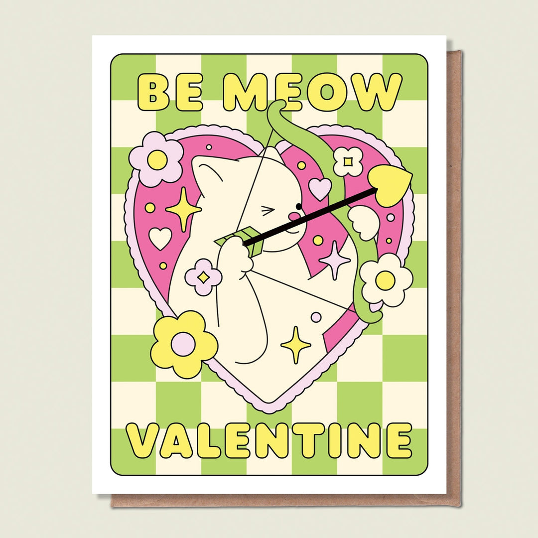 Be Meow Valentine Greeting Card