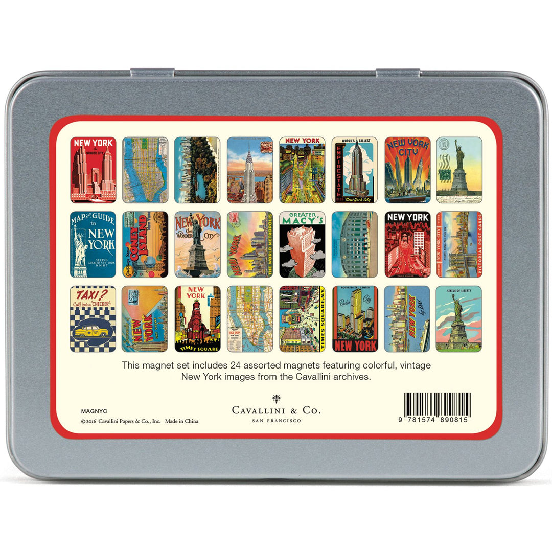Set of 24 NY Magnets in Tin