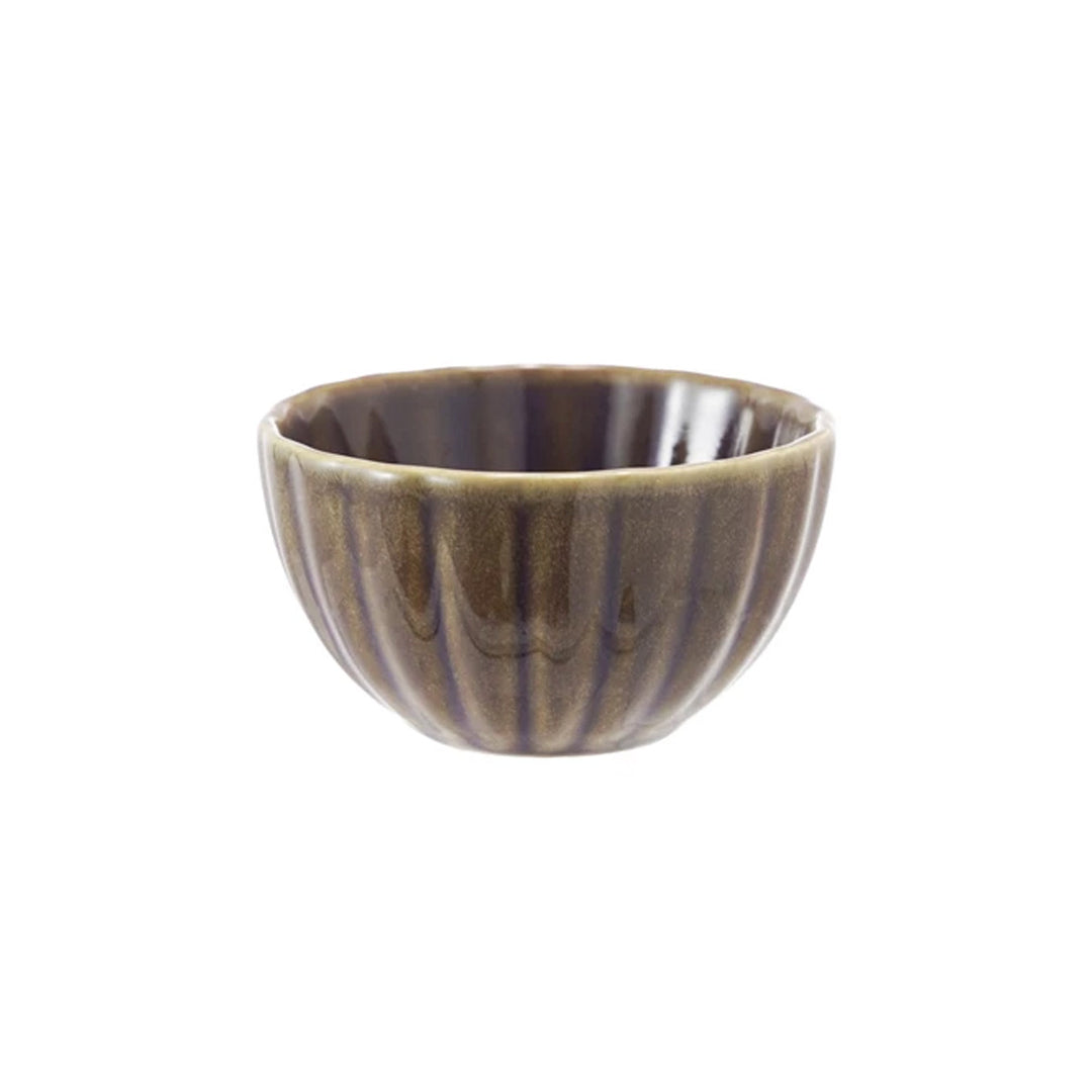 Stoneware Ribbed Bowl