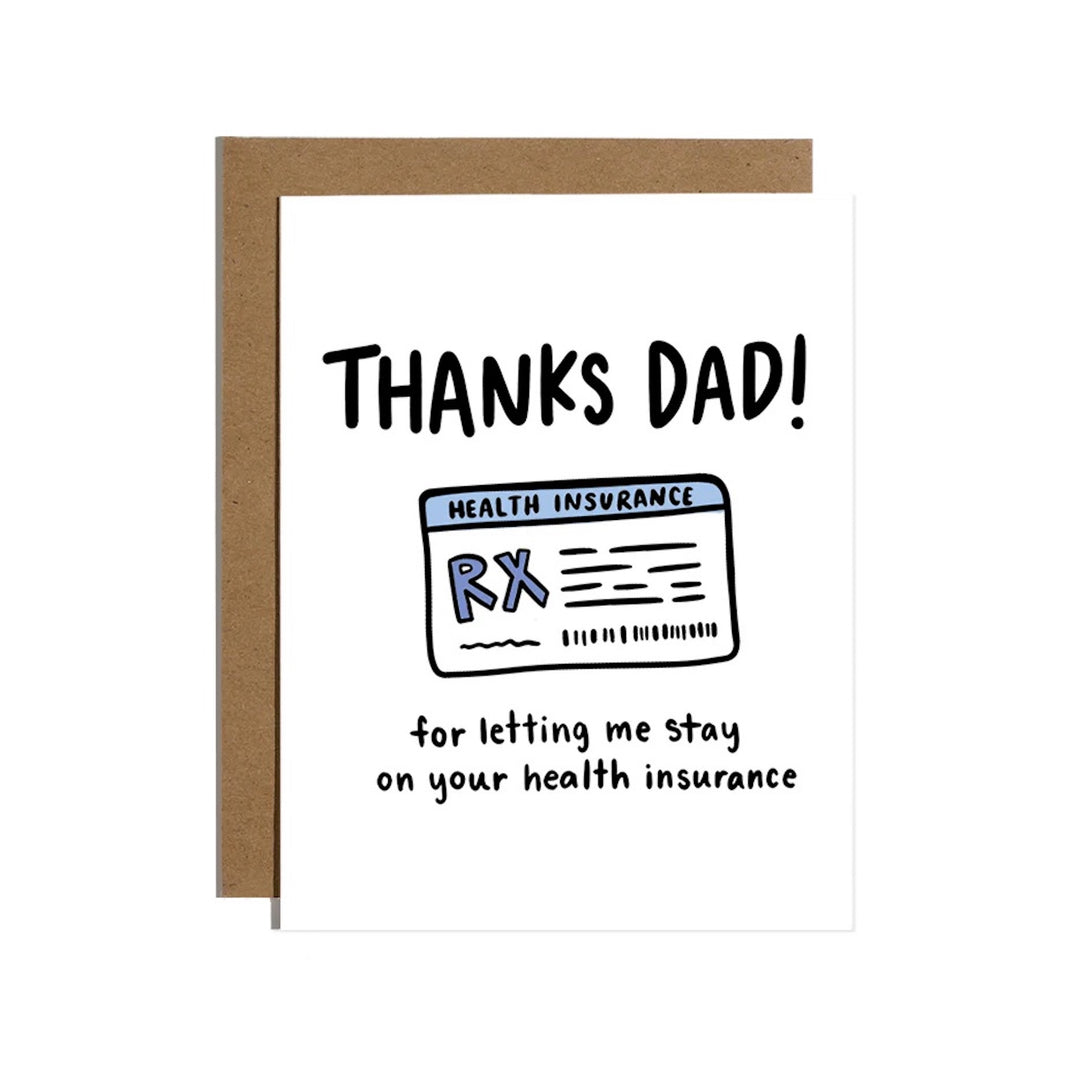Dad Health Insurance Greeting Card