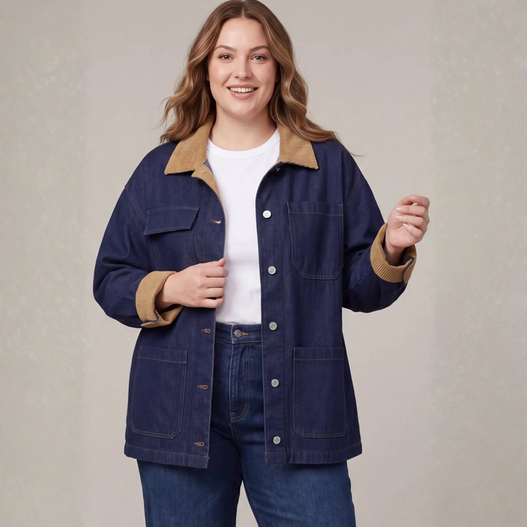 Plus Contrast Twill Jacket