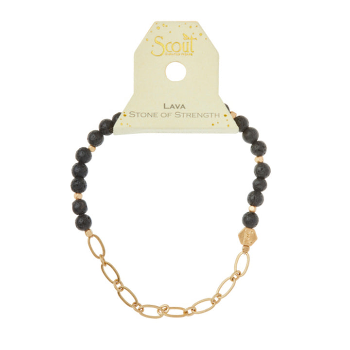 Mini Stone with Chain Bracelet