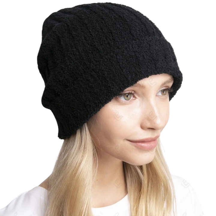 Ribbed Beanie w/ Cuff - Solid