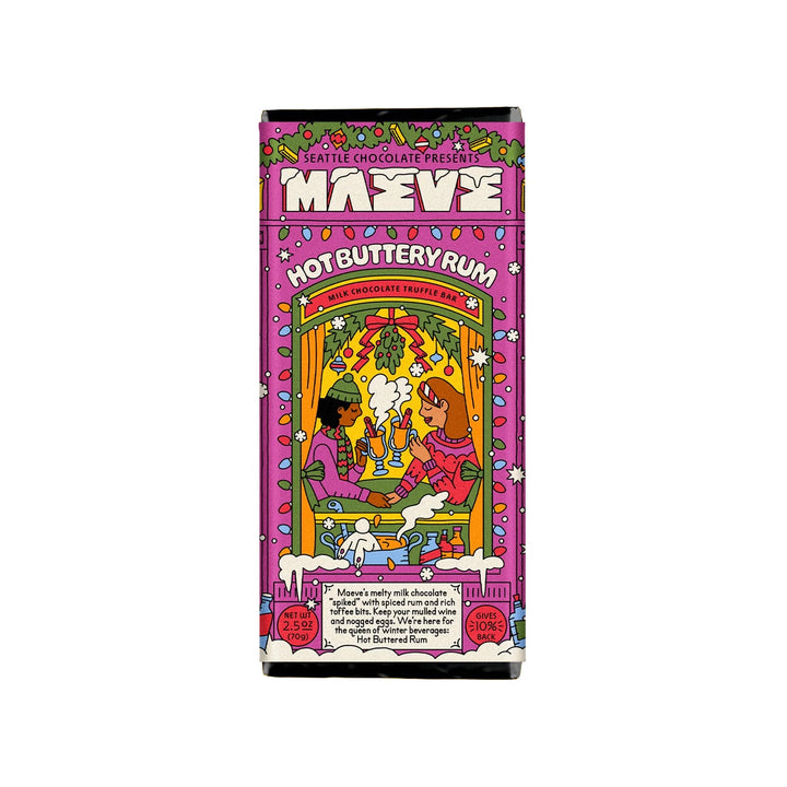 A tall rectangular chocolate bar package for &