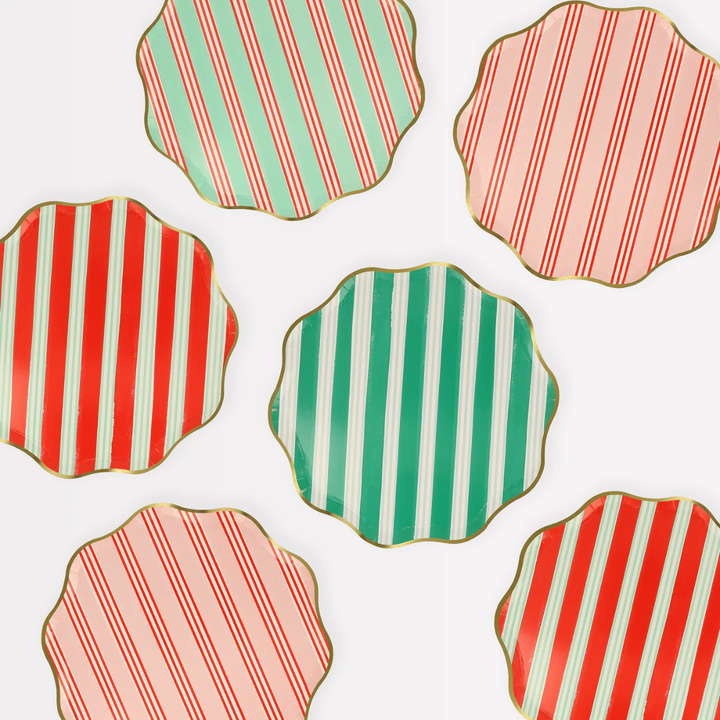 Festive Stripe Plates